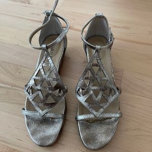 Vaneli Sandals, Gold, size 7.5 M
